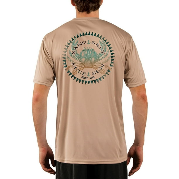 SAND.SALT.SURF.SUN Sun Protection Short Sleeve T-Shirt Crab Logo Youth UPF 50 SAND.SALT.SURF.SUN Sun Protection Short Sleeve T-Shirt Crab Logo Youth UPF 50